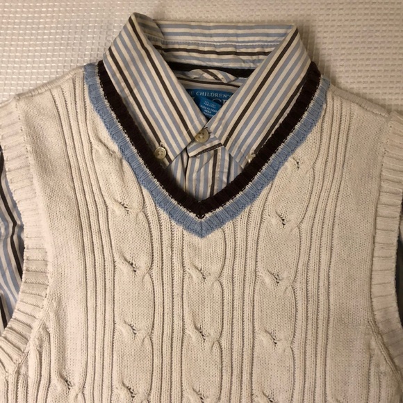 Gymboree TCP Button Down Shirt Vest Set 7/8 - Picture 2 of 3
